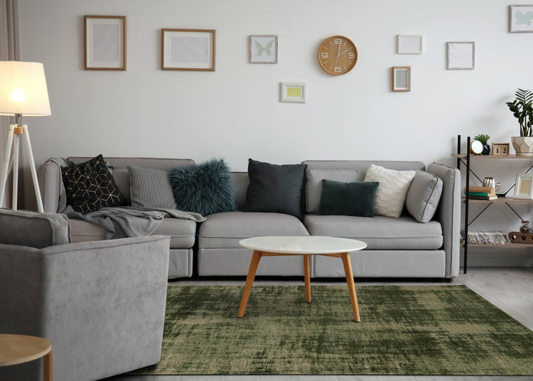 Cathedral Green Tree Bark Rug
