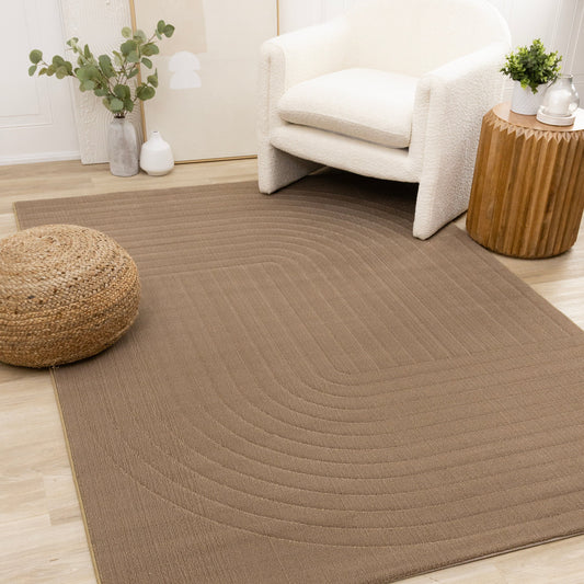 Ella Brown Curved Line Design