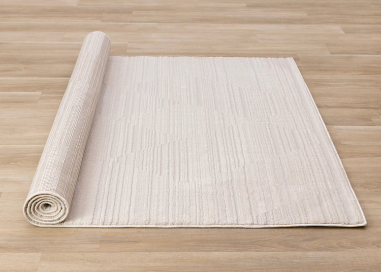 Ellington Beige Subtle Diamond Pattern Rug