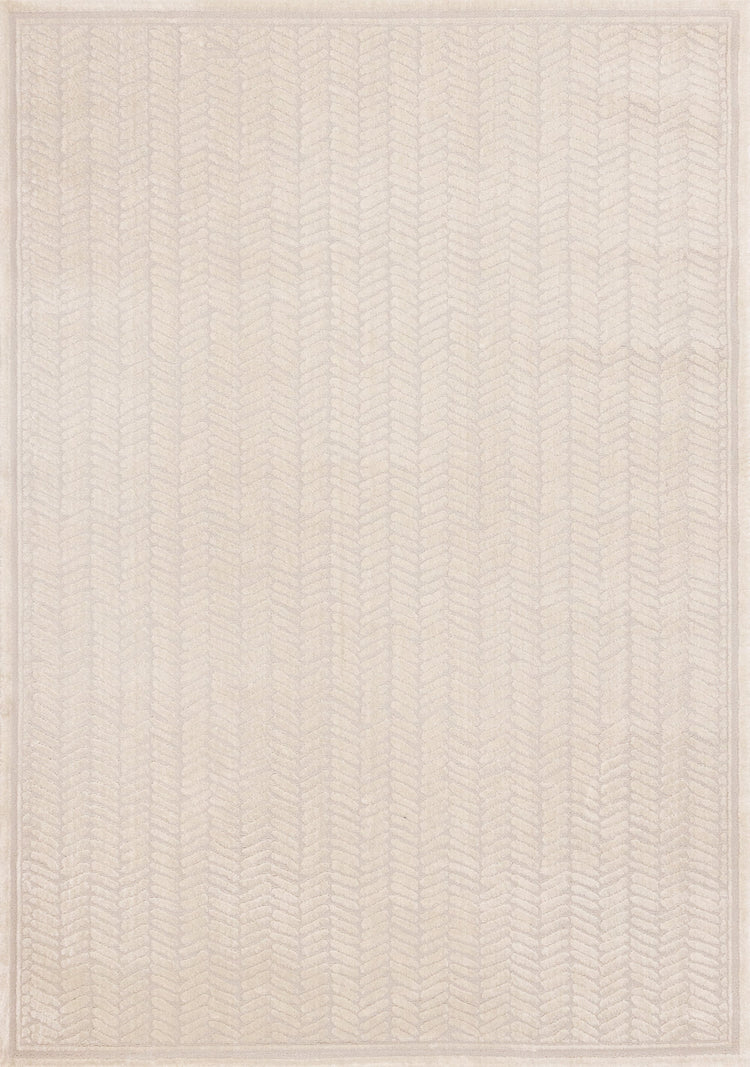Ellington Cream Herringbone Columns Rug