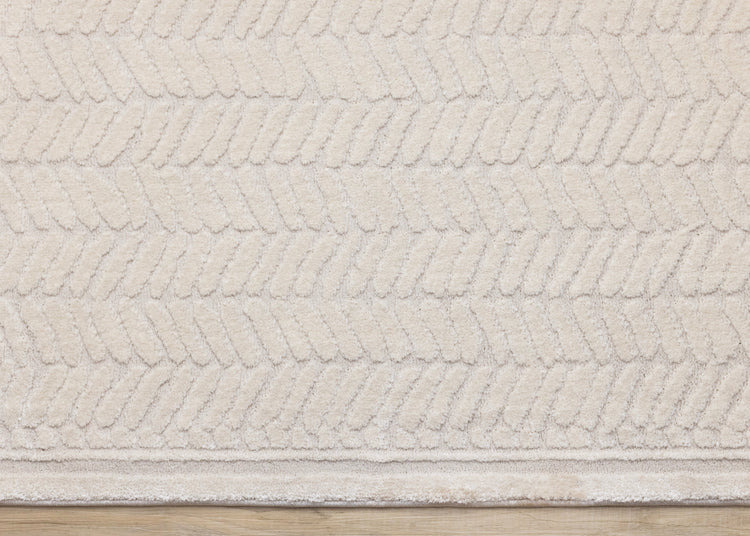 Ellington Cream Herringbone Columns Rug