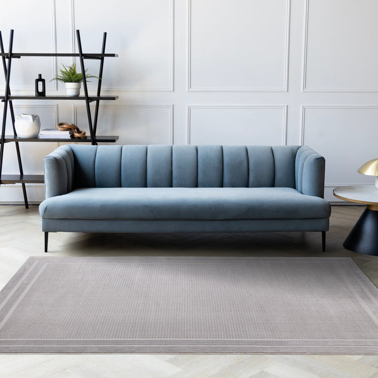 Ellington Grey Border Rug
