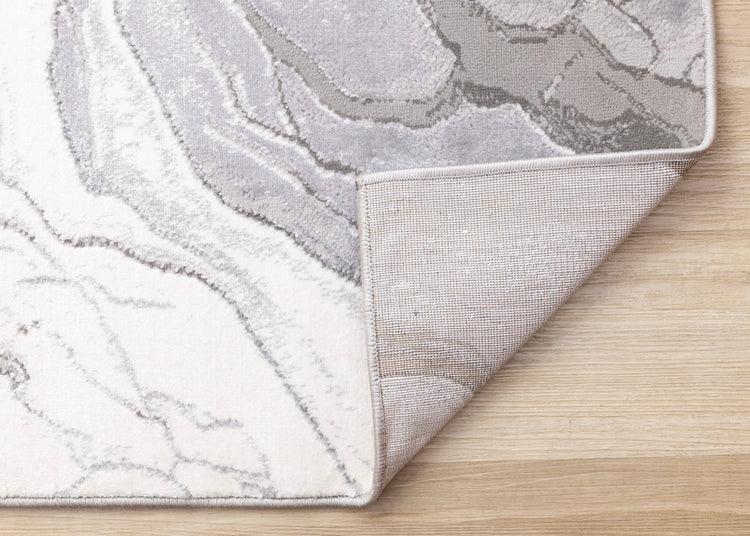 Emory Grey White Marble Design Rug