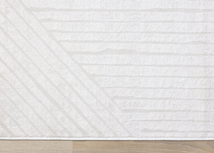Hayden Light Cream Modern Lines Rug