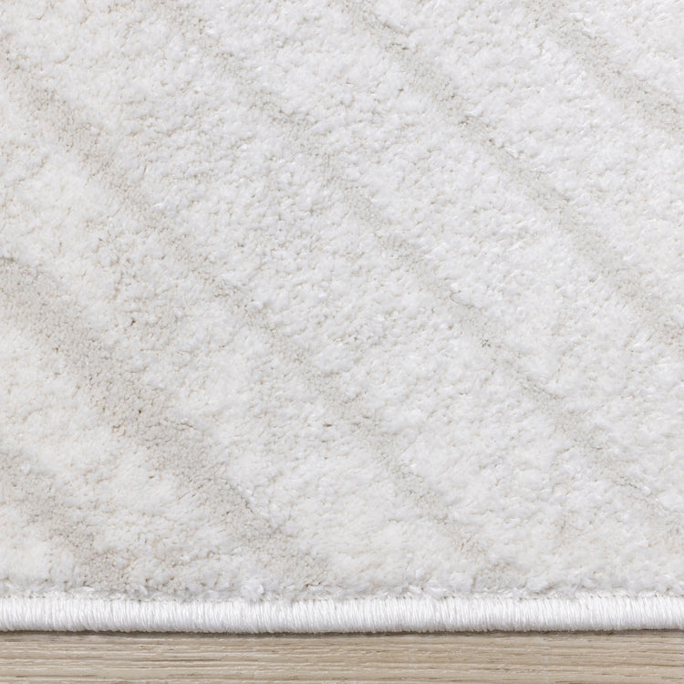 Hayden Light Cream Modern Lines Rug