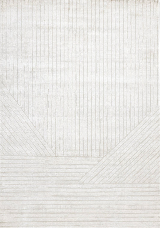 Hayden Light Cream Modern Lines Rug