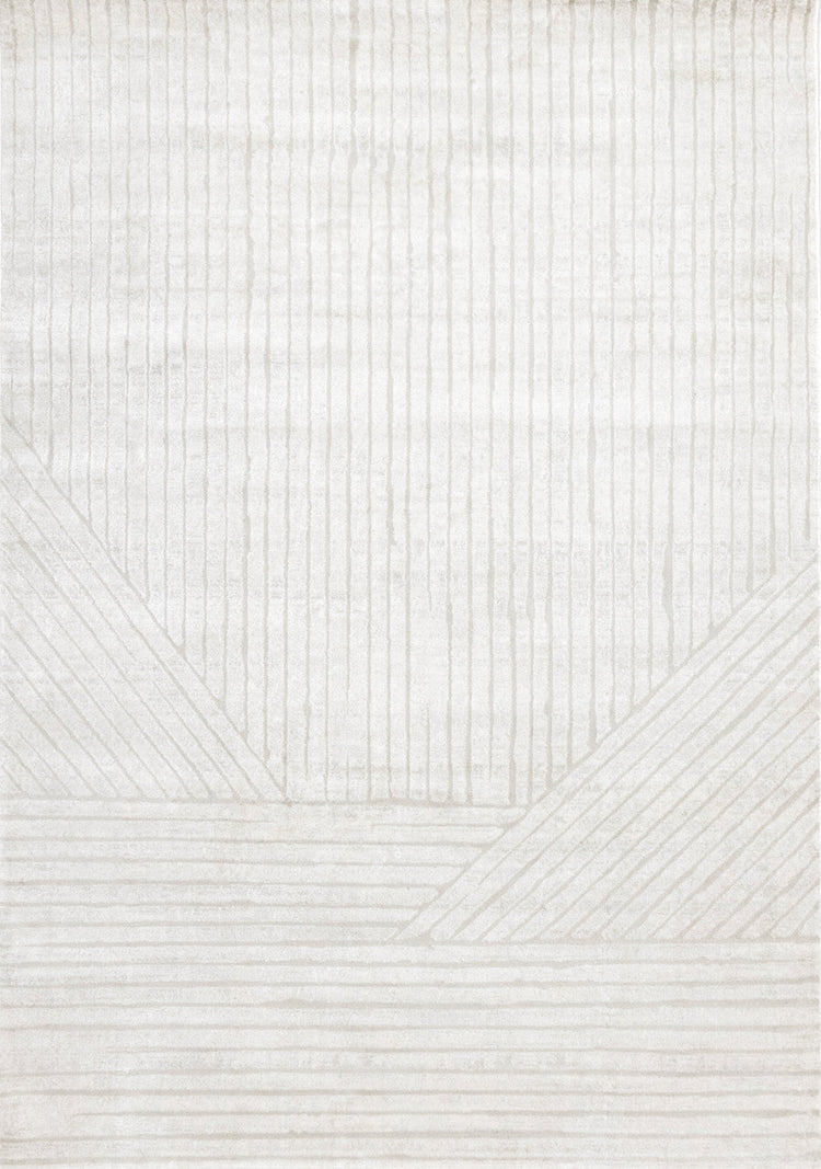 Hayden Light Cream Modern Lines Rug