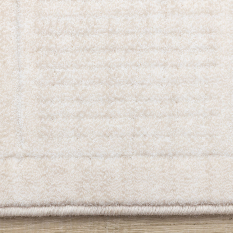 Himalaya White Taupe Striped Checkers Rug