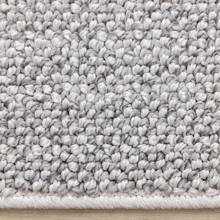Inga Grey White High Loop Texture Rug