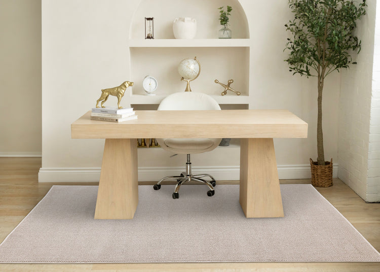 Inga White Taupe High Loop Texture Rug