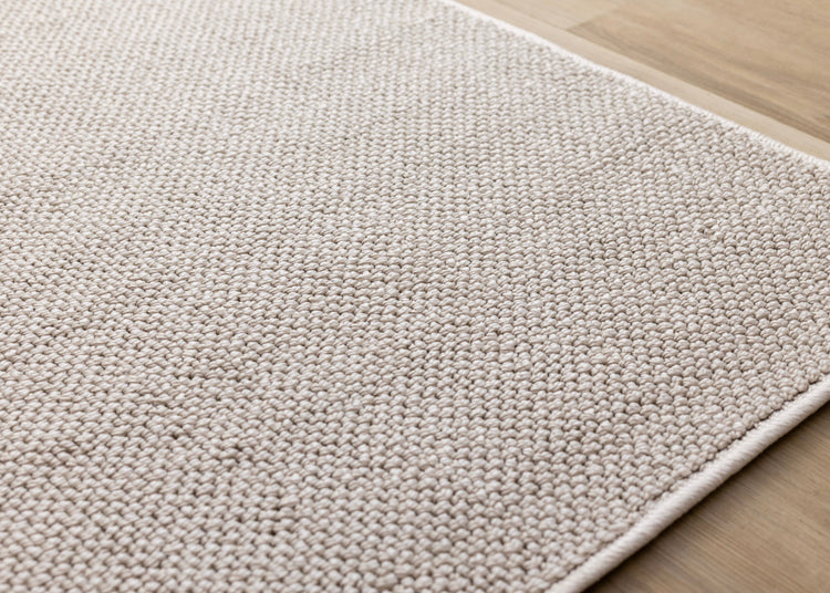 Inga White Taupe High Loop Texture Rug