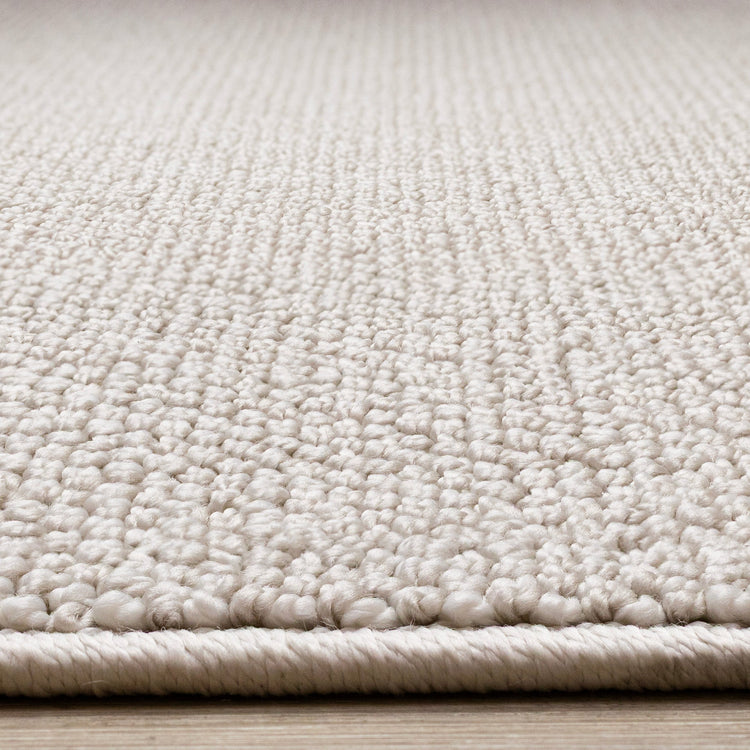 Inga White Taupe High Loop Texture Rug