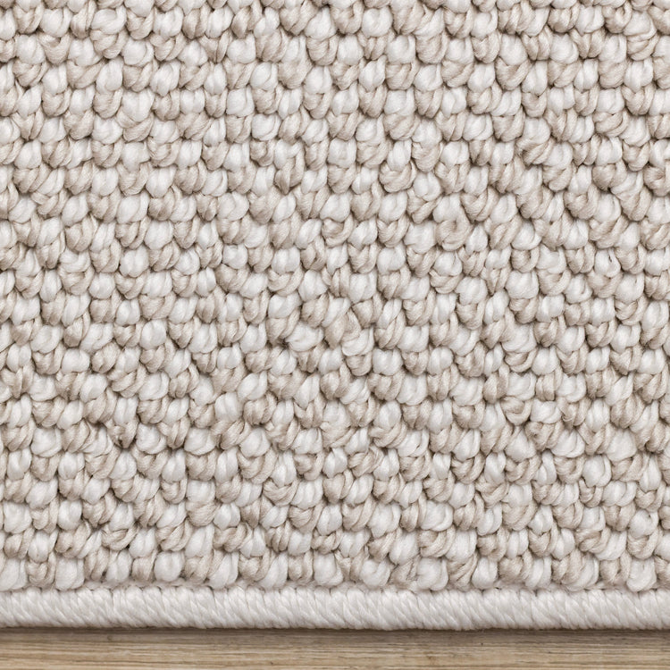 Inga White Taupe High Loop Texture Rug