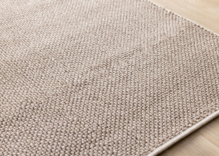 Inga Taupe White High Loop Texture Rug