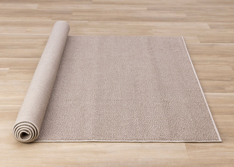 Inga Taupe White High Loop Texture Rug