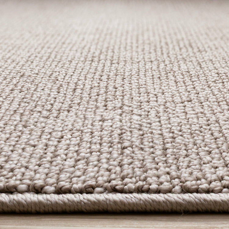 Inga Taupe White High Loop Texture Rug
