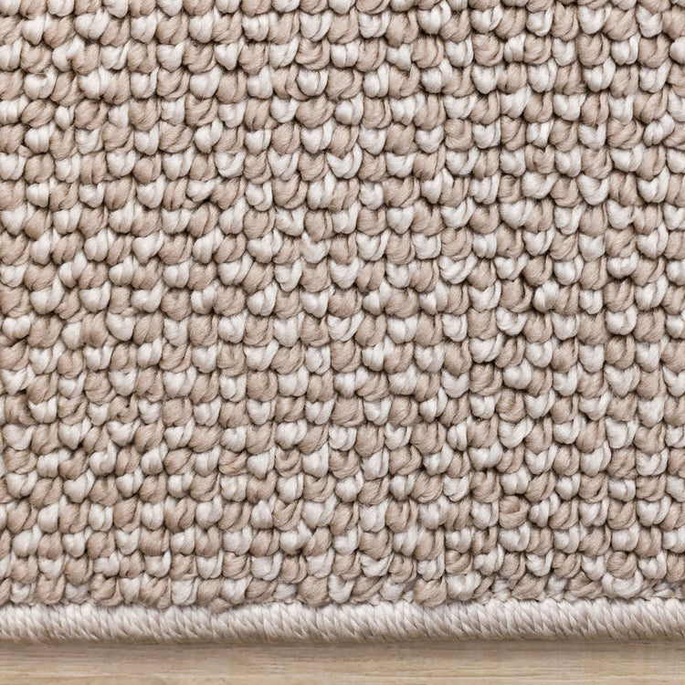 Inga Taupe White High Loop Texture Rug