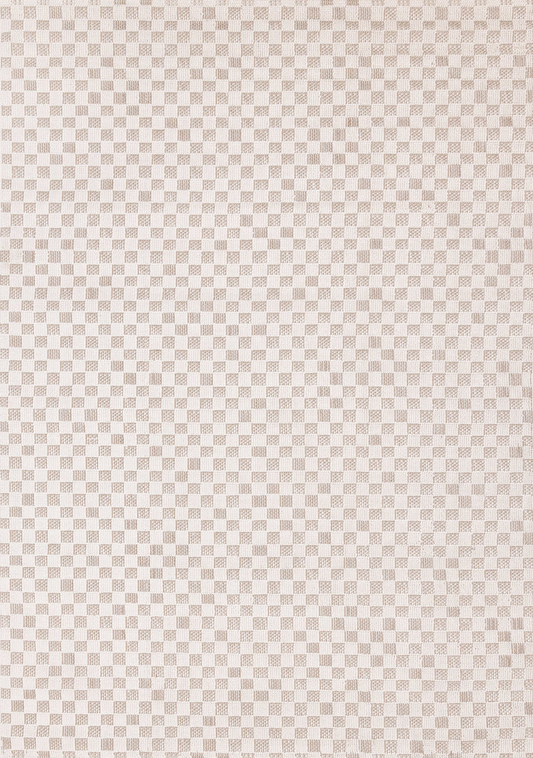 Isla White Beige Checkered Rug
