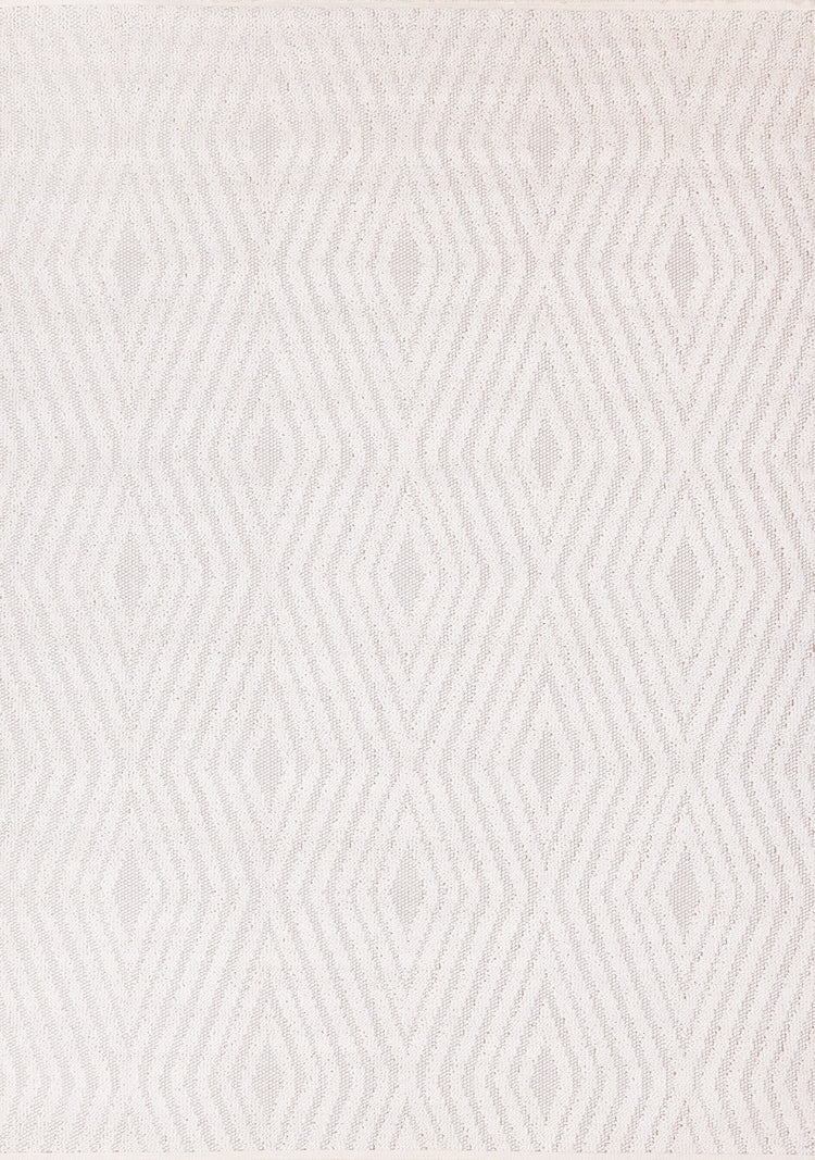 Isla White Diamond Trellis Design Rug