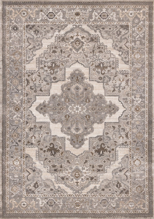 Legacy Taupe White Grey Beige Classic Elegant Rug