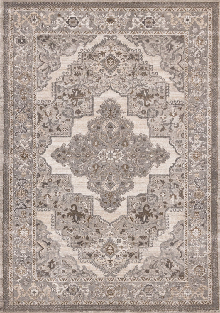 Legacy Taupe White Grey Beige Classic Elegant Rug