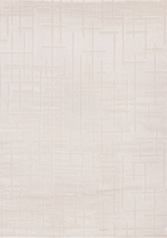 Leo White Lines Design Rug