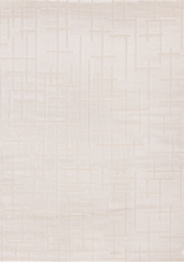 Leo White Lines Design Rug