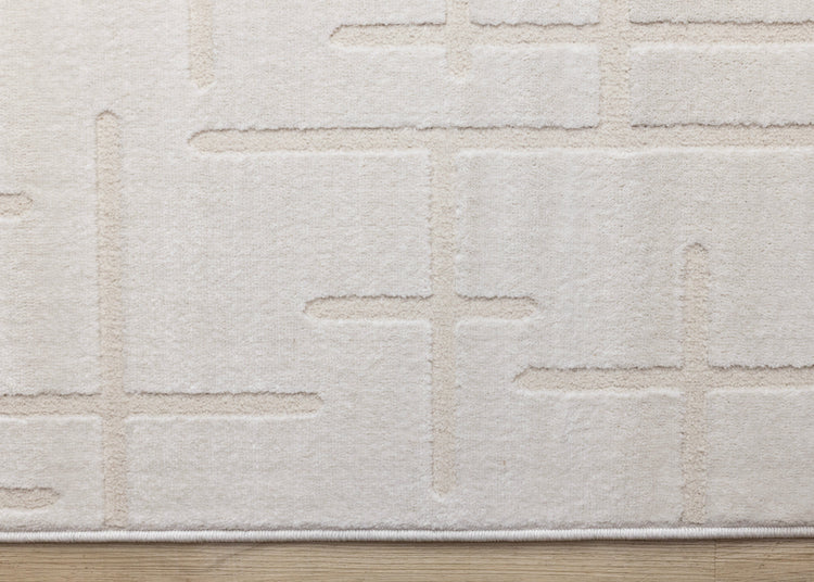 Leo White Lines Design Rug