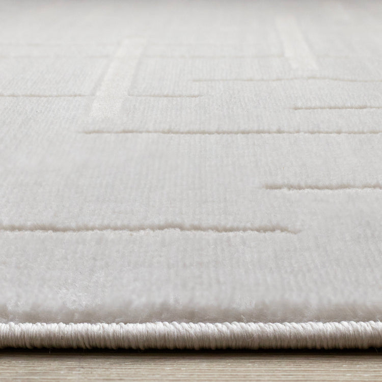 Leo White Lines Design Rug