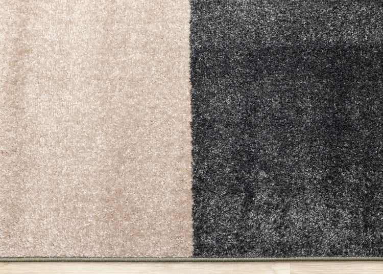 Malibu Green Grey White Modern Geometric Design Rug