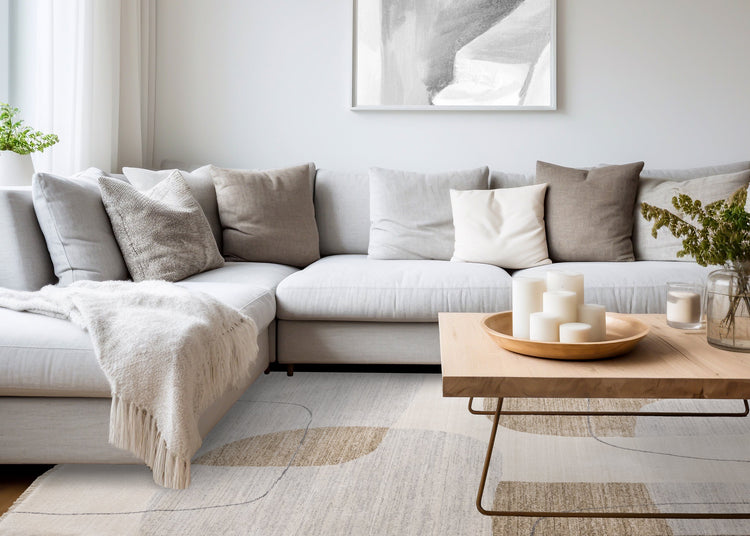 Marisa Grey Brown Cream Geometric Rug