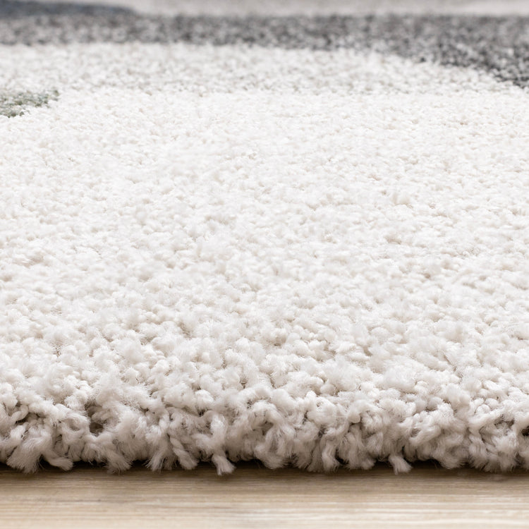 Mora Grey Blue Green Overlapping Ovals Rug