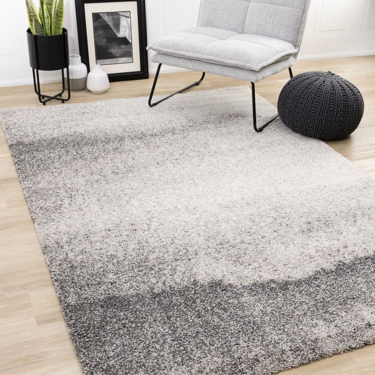 Mora Grey White Sand Banks Rug