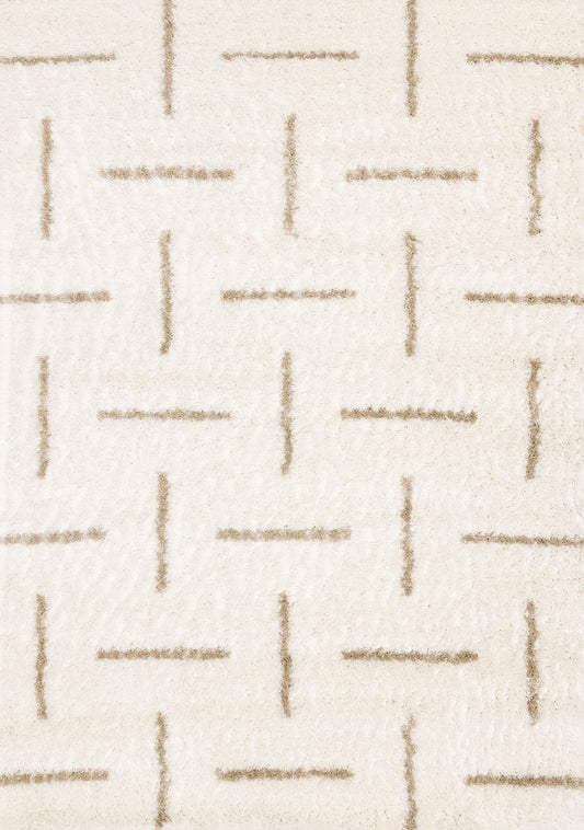 Pascal Cream Beige Scattered Lines Rug