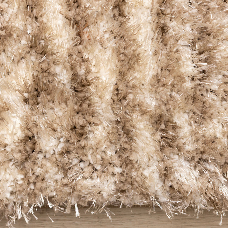 Posh Orange Taupe Cream Sandbanks Design Rug