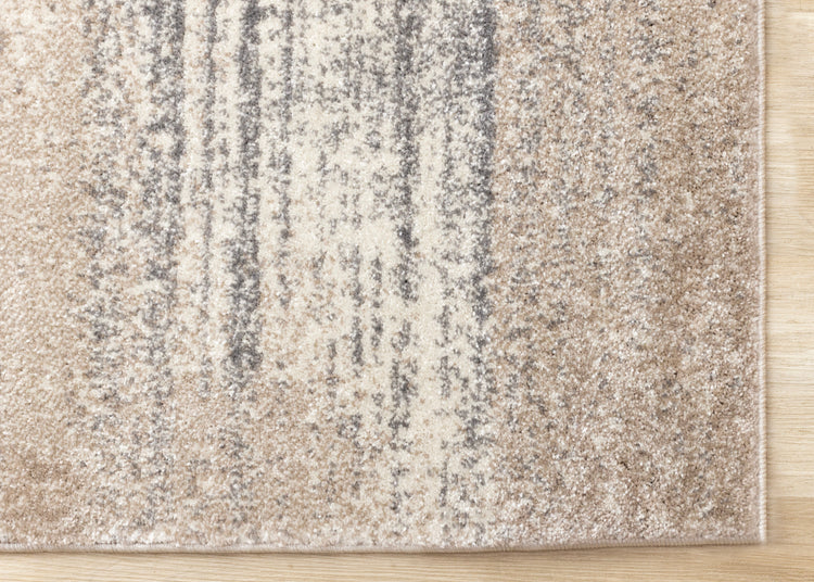 Shade Cream Taupe Grey Distressed Patches Rug