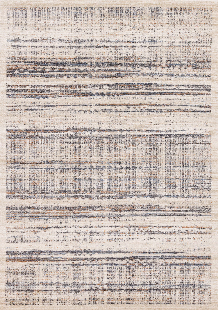 Swift Cream Taupe Distressed Lines Rug