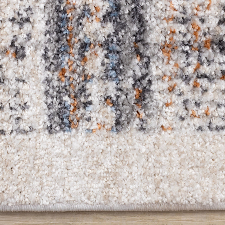 Swift Cream Taupe Distressed Lines Rug