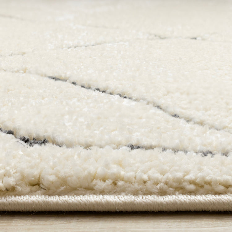 Talia Cream Black Broken Lattice Rug