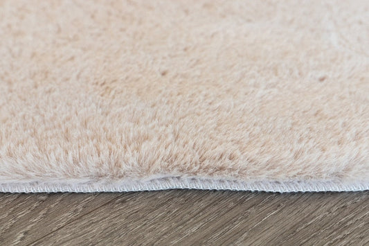 Faux Rabbit Fur Beige - Rectangle FRF-44BGE