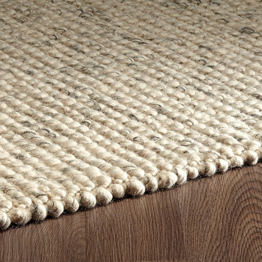 Zurich Hand Loomed Wool Ivory Natural Rug