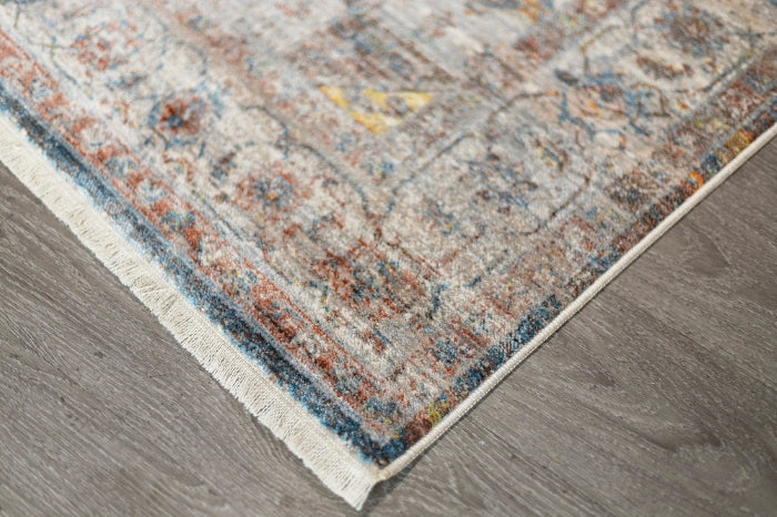 Heirloom Transitional Red Grey Rug HEI-1519