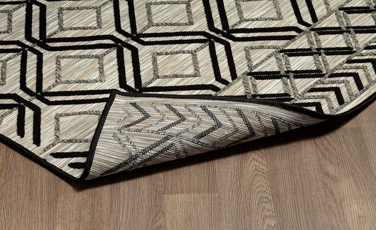 Odessa ODE-1615-BLKGRY Area Rug By Viana Inc