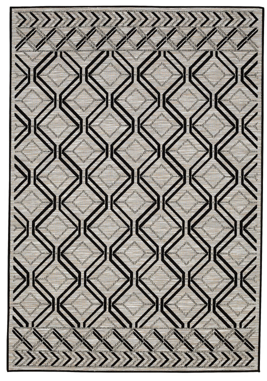 Odessa ODE-1615-BLKGRY Area Rug By Viana Inc