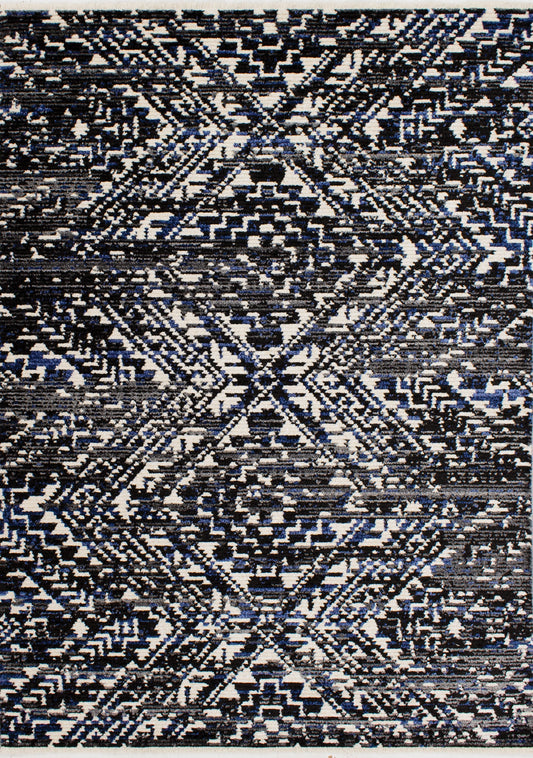 Alfombra Calabar Black Grey Blue Global Inspired de Kalora Interiors