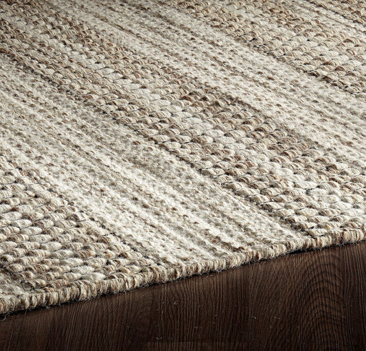 Nordique NOR-301B-SAND Handmade Sand Natural Reversible Wool Area Rug By Viana Inc