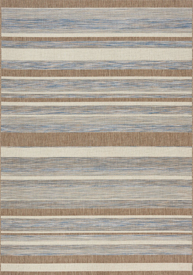 Trellis Grey Brown Banded Indoor/Outdoor Rug by Kalora Interiors