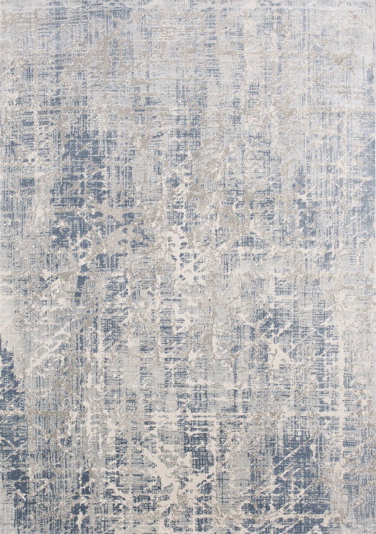 Harmony Grey Blue Crosshatching Rug by Kalora Interiors