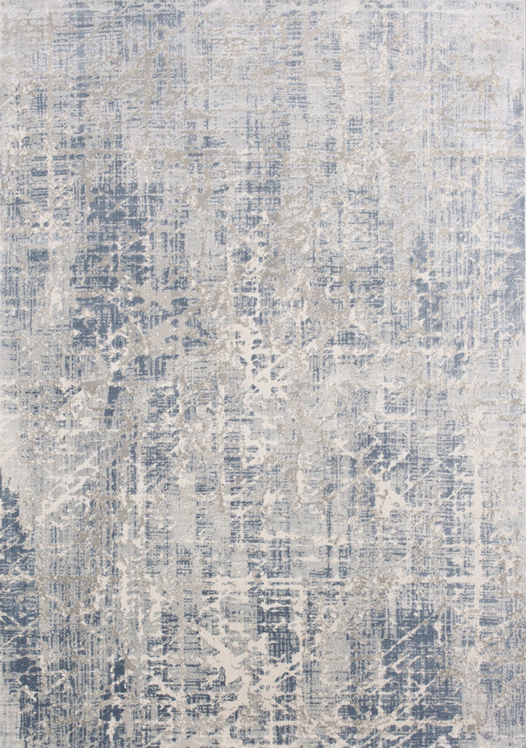 Harmony Grey Blue Crosshatching Rug by Kalora Interiors
