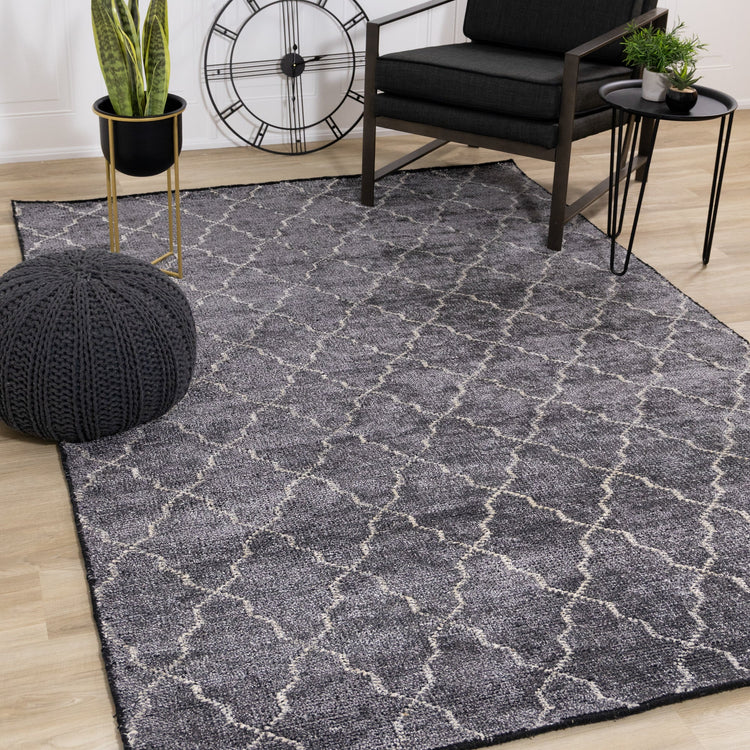 Atlas Charcoal Hand Tufted Area Rug by Kalora Interiors
